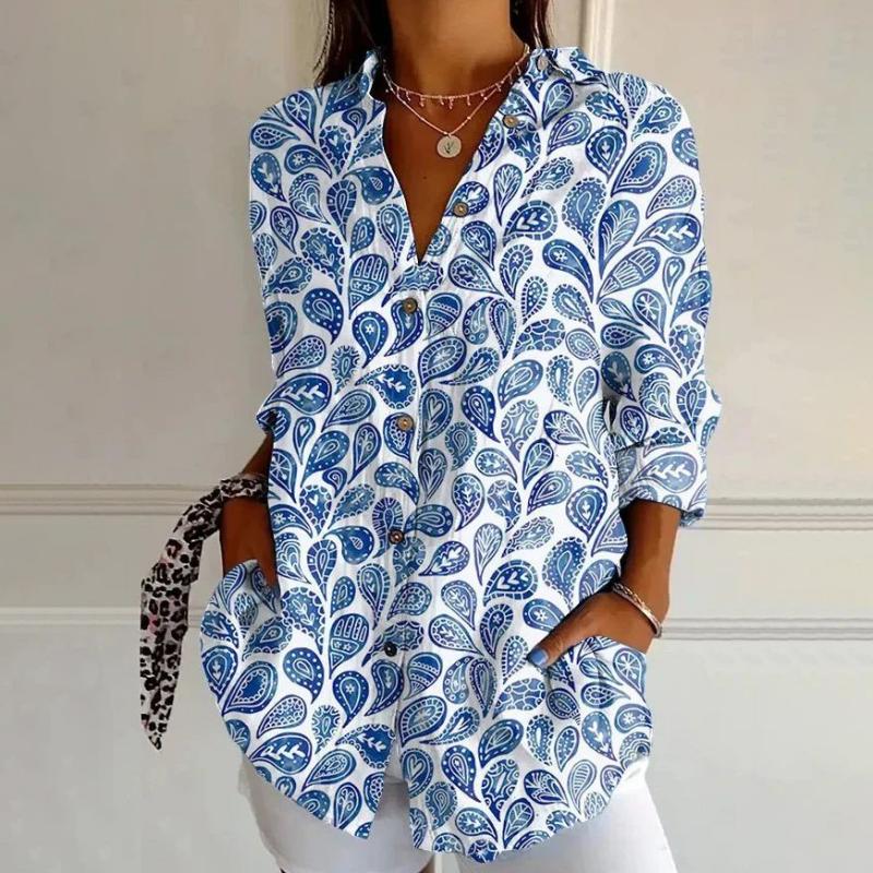 Frances | Ethnic Print Blusa