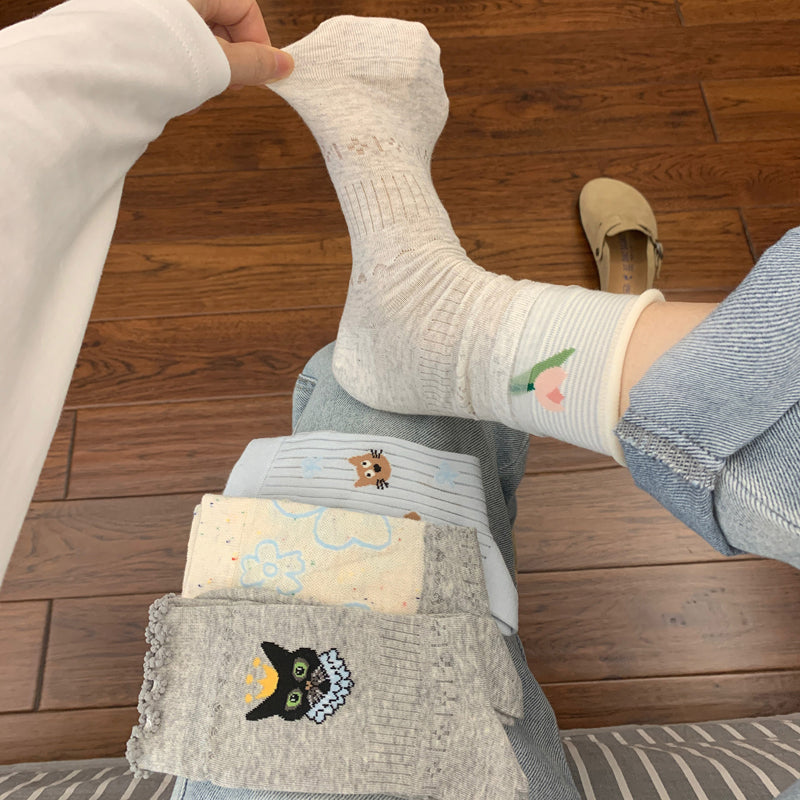 Inspiración Vintage-Freizeitsocken