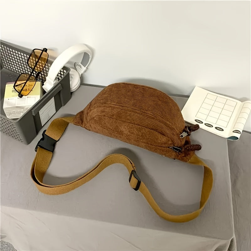 Petra | Ribbed Velvet Bolso de Hombro