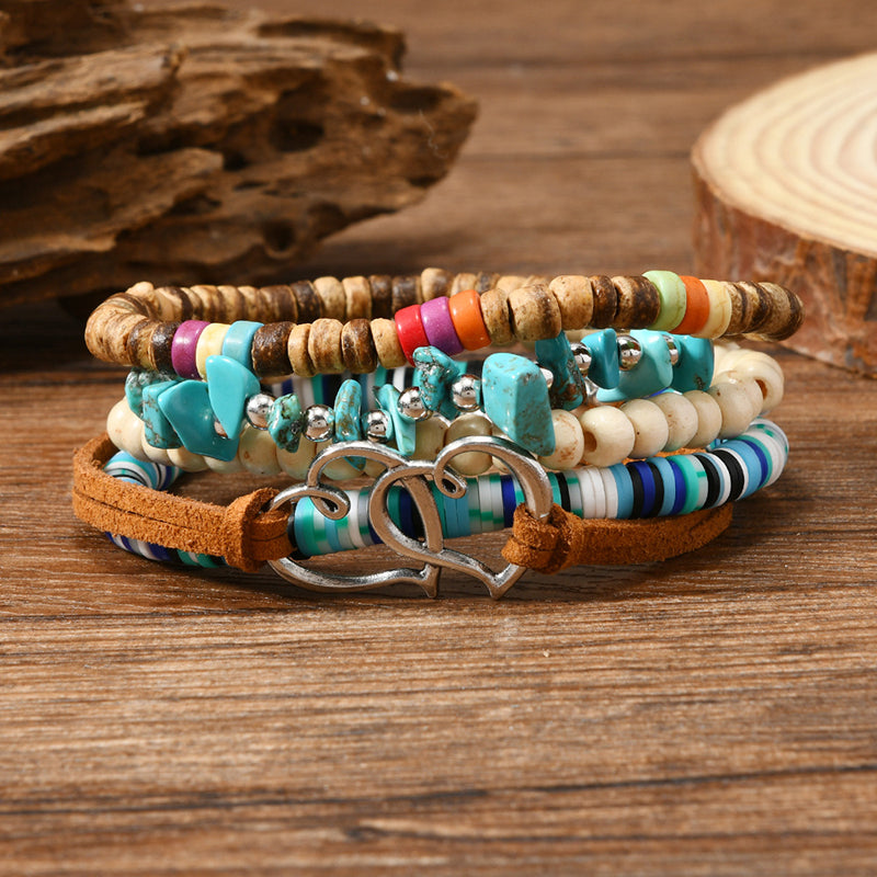 Boho-Brazalete de Perlas Orgánicas