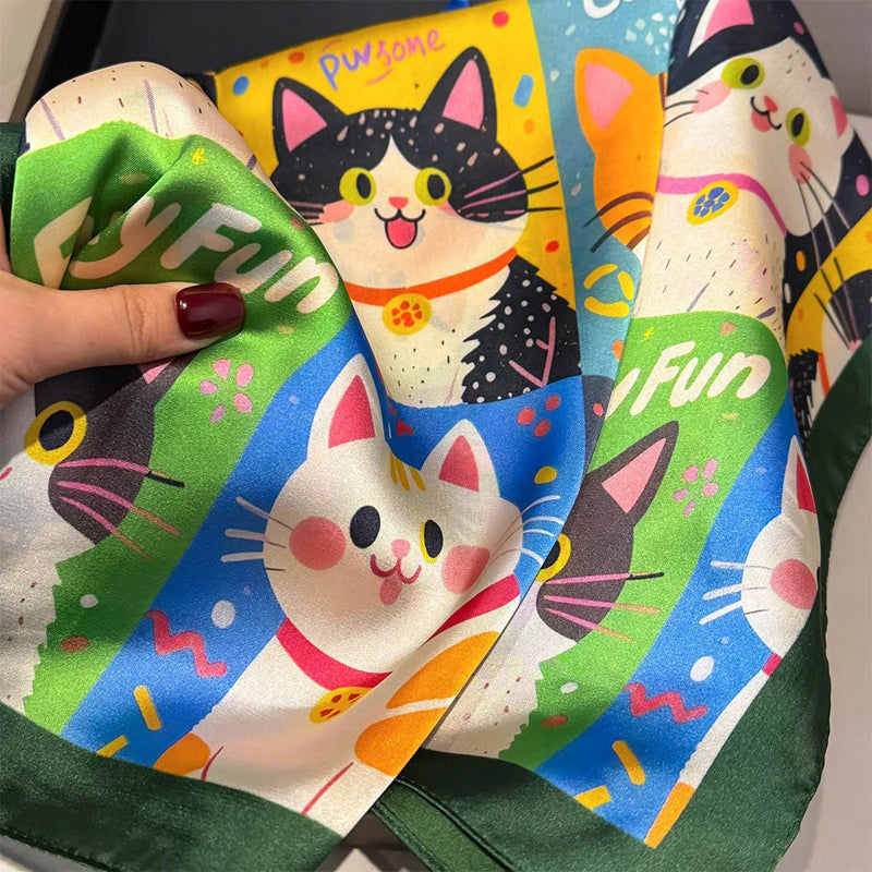 Casual Refinado Foulard de Cachemira con Katzenmuster