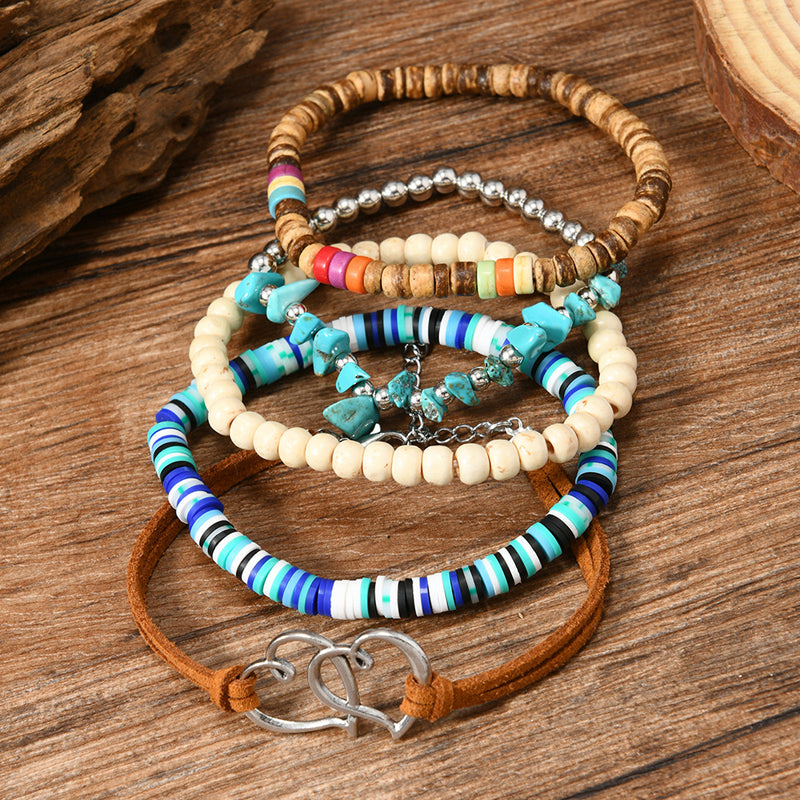 Boho-Brazalete de Perlas Orgánicas