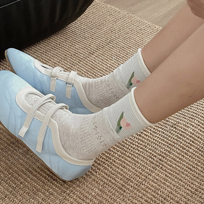 Inspiración Vintage-Freizeitsocken