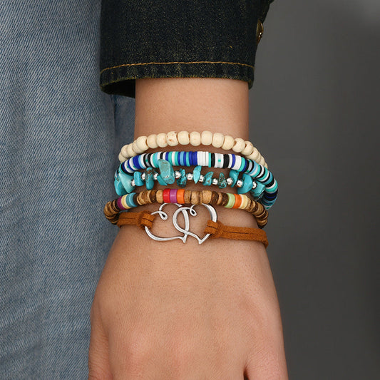 Boho-Brazalete de Perlas Orgánicas
