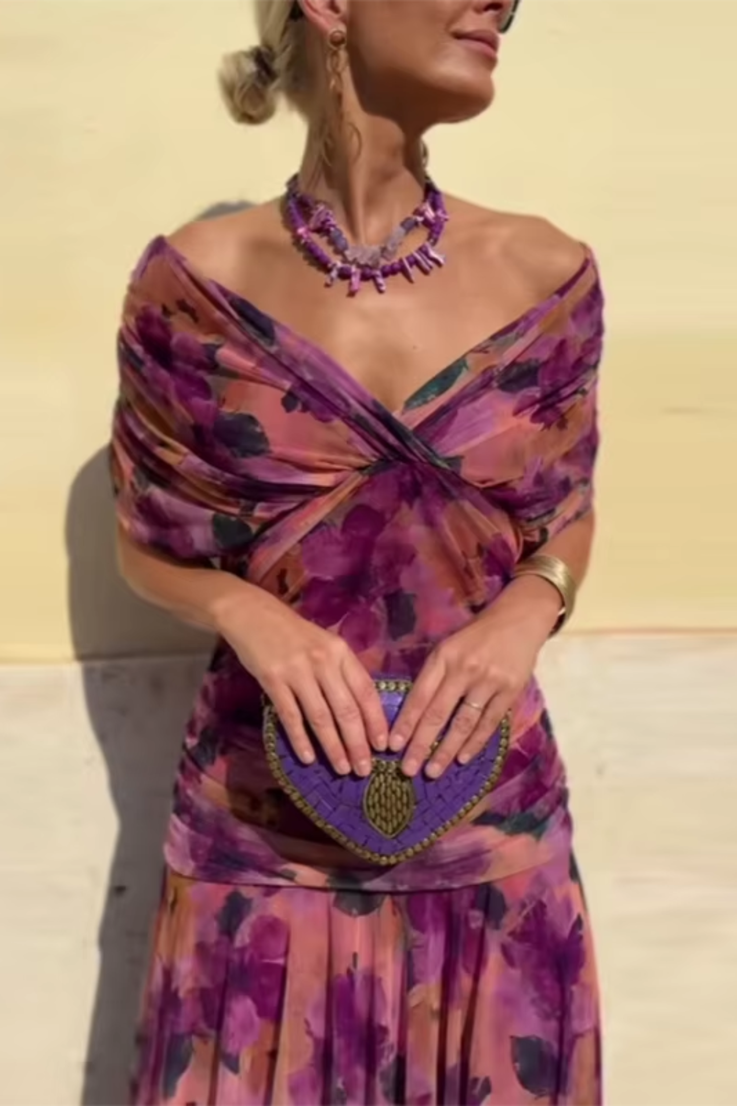 Luisa | Elegant Long Party Vestido con V-Neck