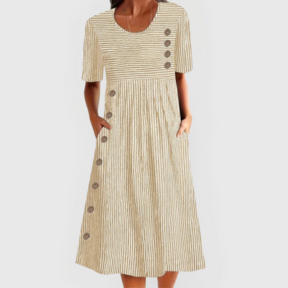 Julia | Striped Vestido Midi