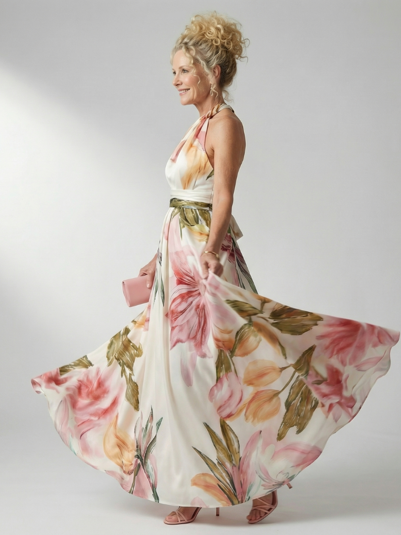 Amiel | Light Floral Vestido Maxi