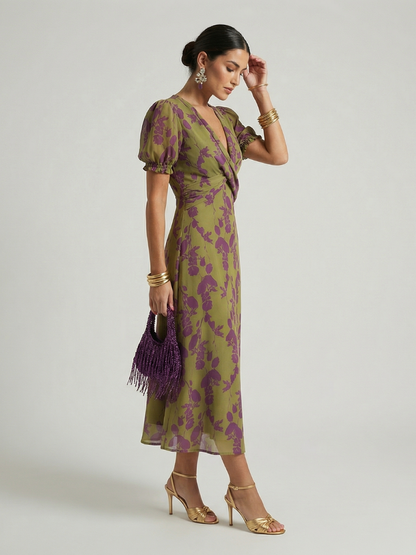 Virel | Relaxed Floral Vestido Midi