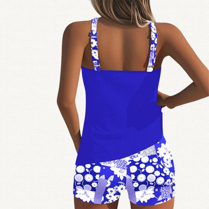 Vera | Loose Tankini Premium con Floral Bermudas