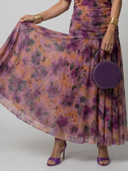 Calen | Off Shoulder Flow Vestido Midi