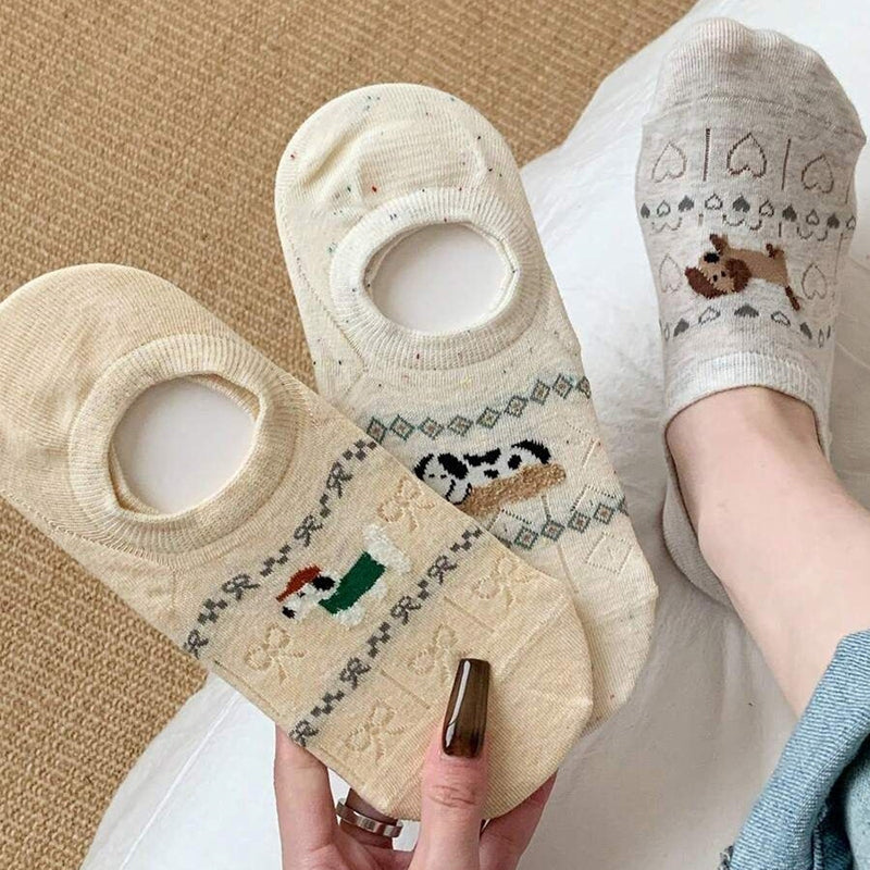 Calcetines de Hilo con Cartoon-Tiermotiven
