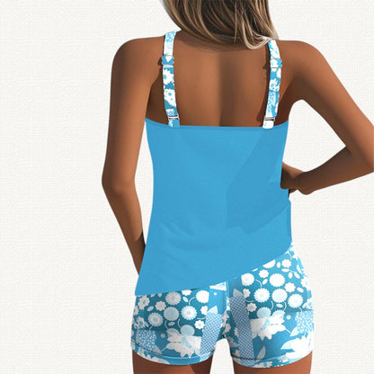 Vera | Loose Tankini Premium con Floral Bermudas