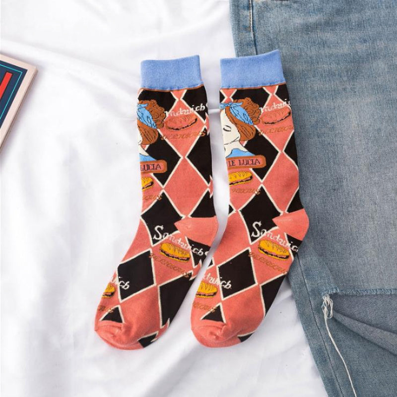 Inspiración Vintage-Freizeitsocken