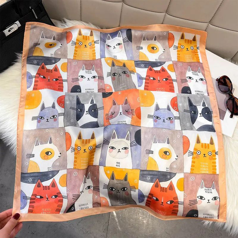 Casual Refinado Foulard de Cachemira con Katzenmuster