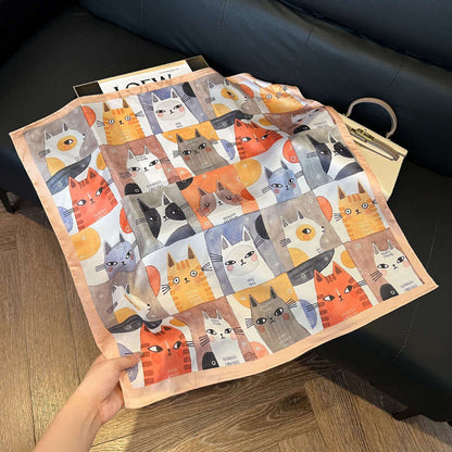 Casual Refinado Foulard de Cachemira con Katzenmuster