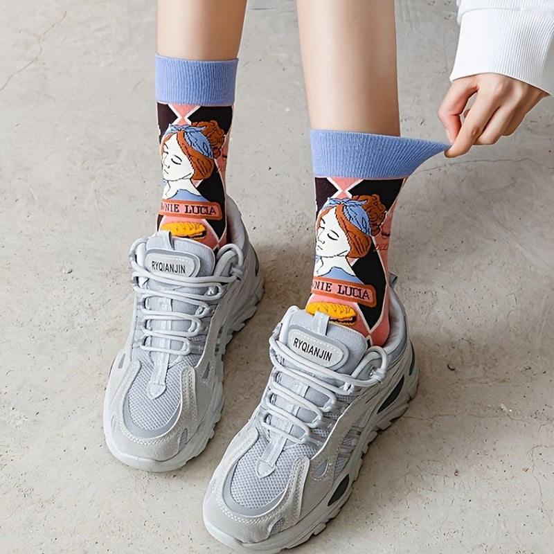 Inspiración Vintage-Freizeitsocken