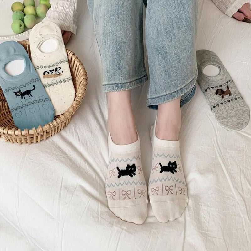 Calcetines de Hilo con Cartoon-Tiermotiven