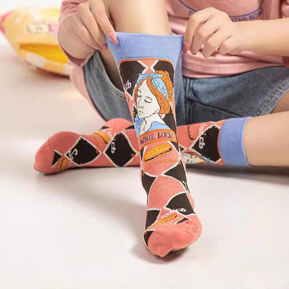 Inspiración Vintage-Freizeitsocken