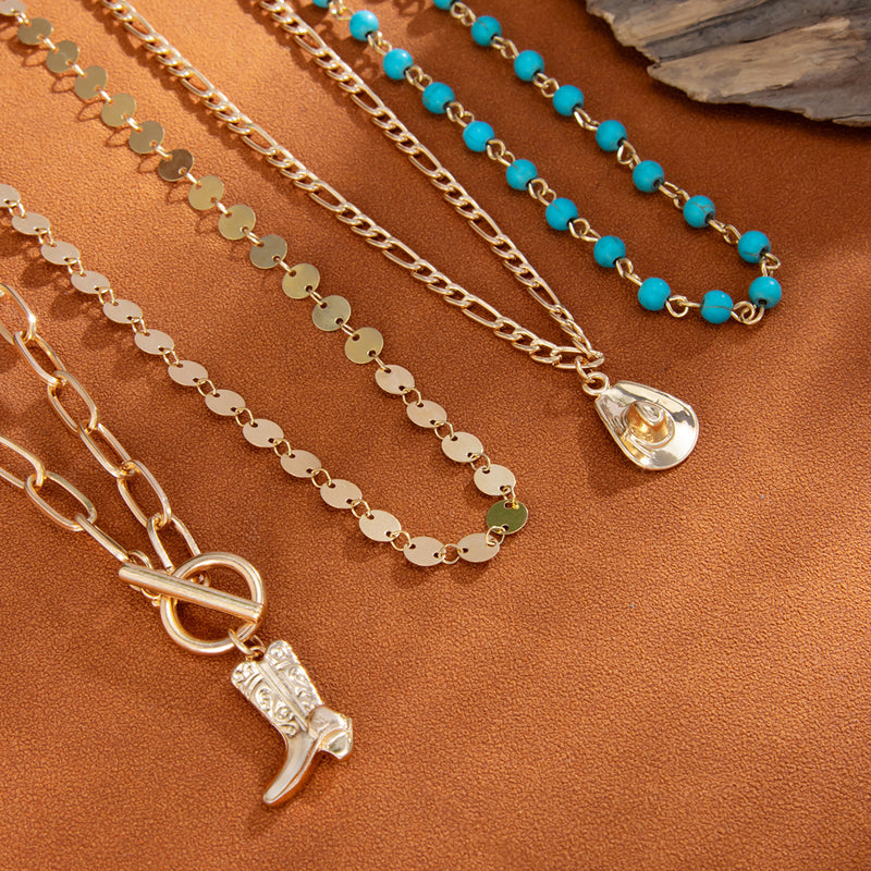 Inspiración Vintage Boho-Chic con Colgante Esculpido Collar de Alta Joyería