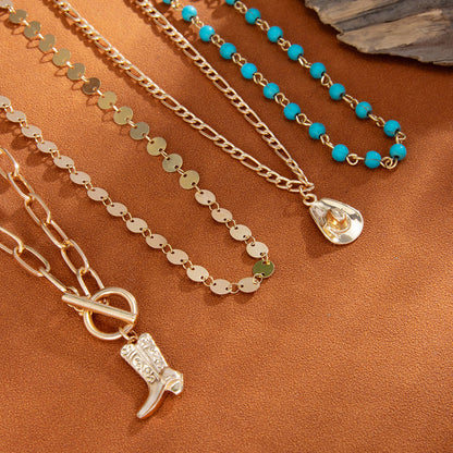 Inspiración Vintage Boho-Chic con Colgante Esculpido Collar de Alta Joyería