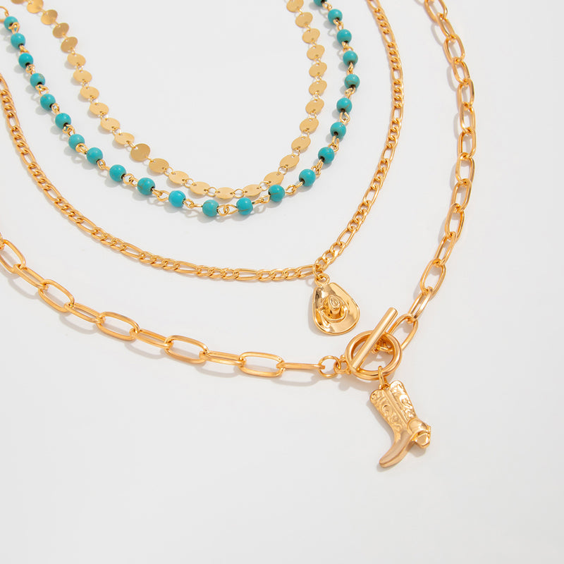 Inspiración Vintage Boho-Chic con Colgante Esculpido Collar de Alta Joyería