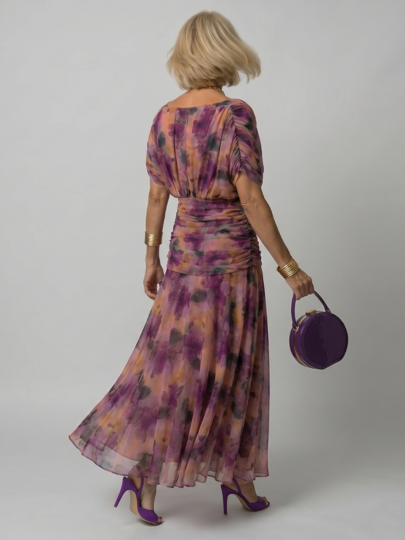 Calen | Off Shoulder Flow Vestido Midi
