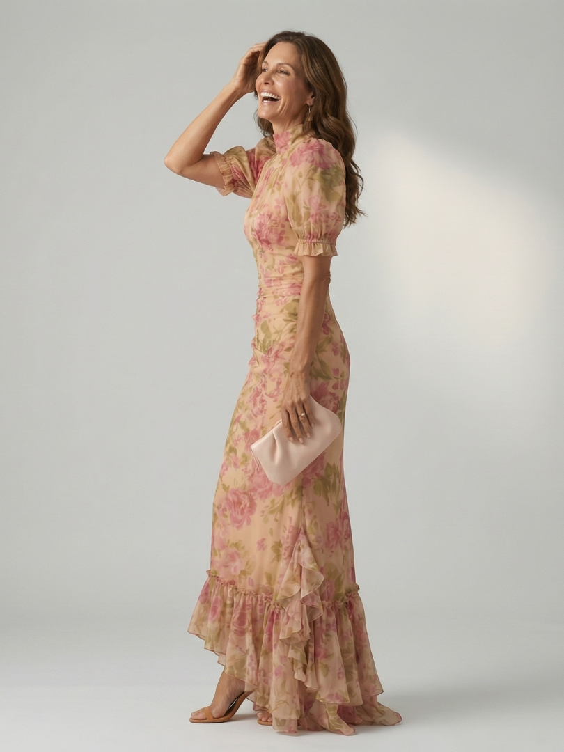 Vianne | Gentle High Neck Vestido Maxi