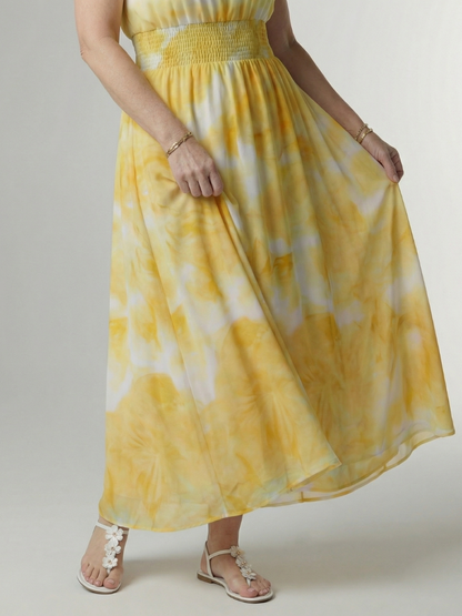 Sylin | Gathered Halter Vestido Midi