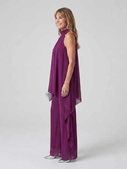 Bearim | Halter Neck Asymmetric Tunic Conjunto