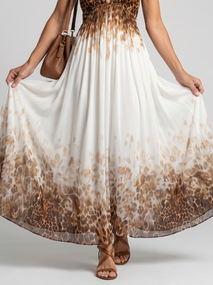 Orlune | Pleated White Vestido Midi