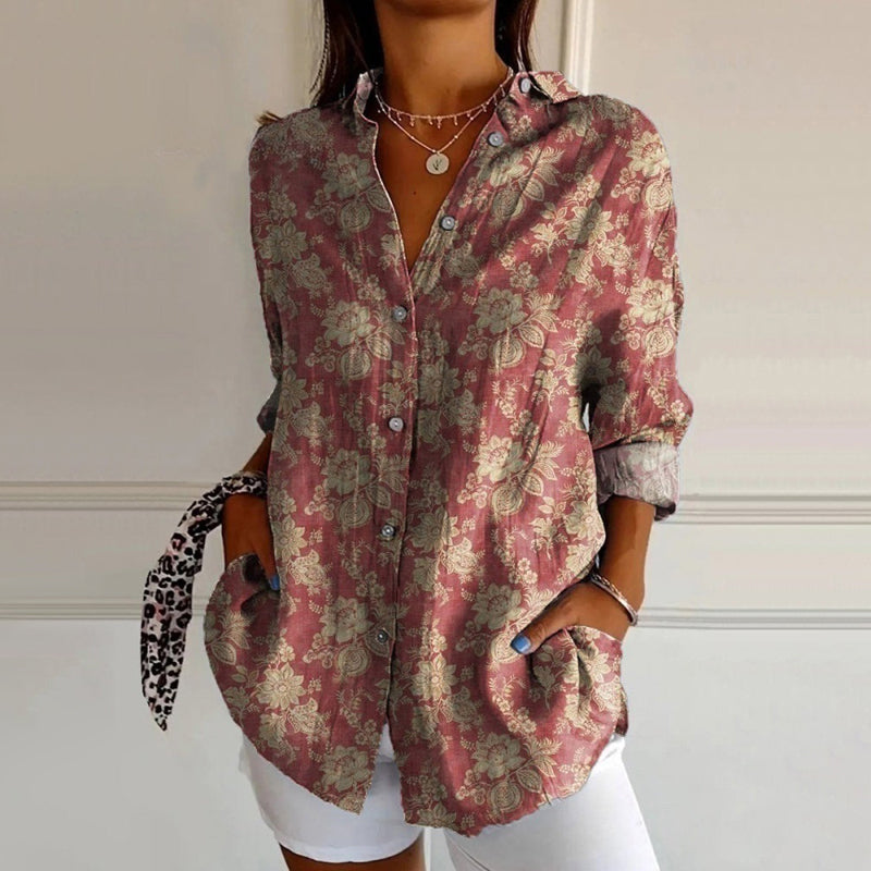 Dorothy | Red Floral Blusa