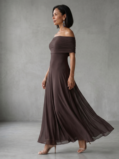 June | Off Shoulder Draped Vestido Midi