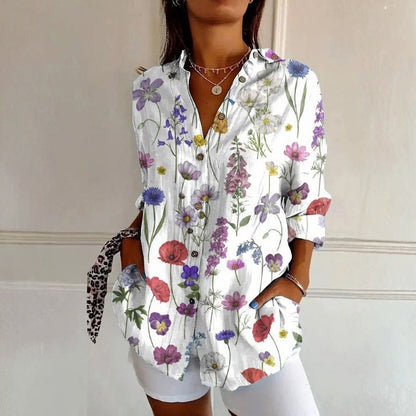 Karin | Casual Refinado Floral Print Blusa