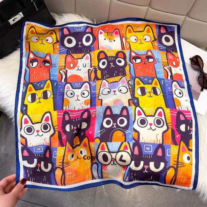 Casual Refinado Foulard de Cachemira con Katzenmuster