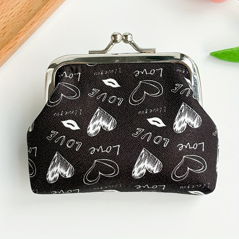 Silueta Corazón con Estampado de Autor Cartera de Piel Premium
