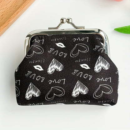 Silueta Corazón con Estampado de Autor Cartera de Piel Premium