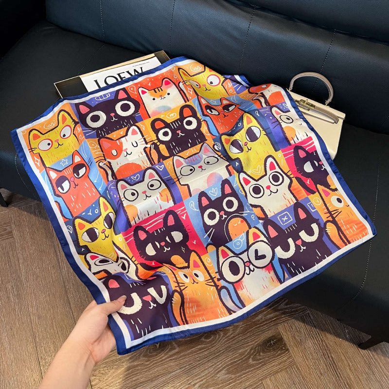 Casual Refinado Foulard de Cachemira con Katzenmuster
