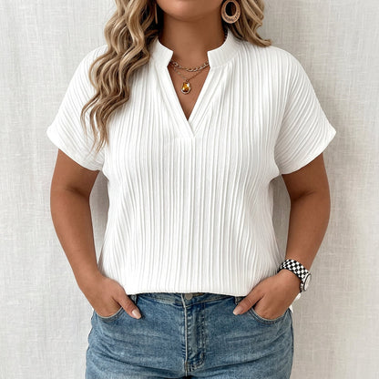 Emma | Casual Refinado Solid Color Blusa