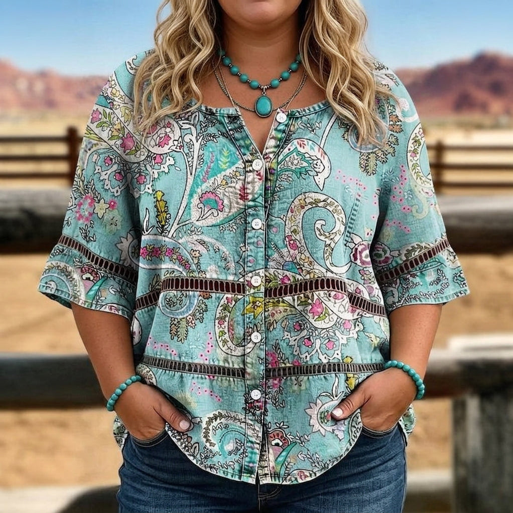 Denise | Casual Refinado Inspiración Vintage Camisa