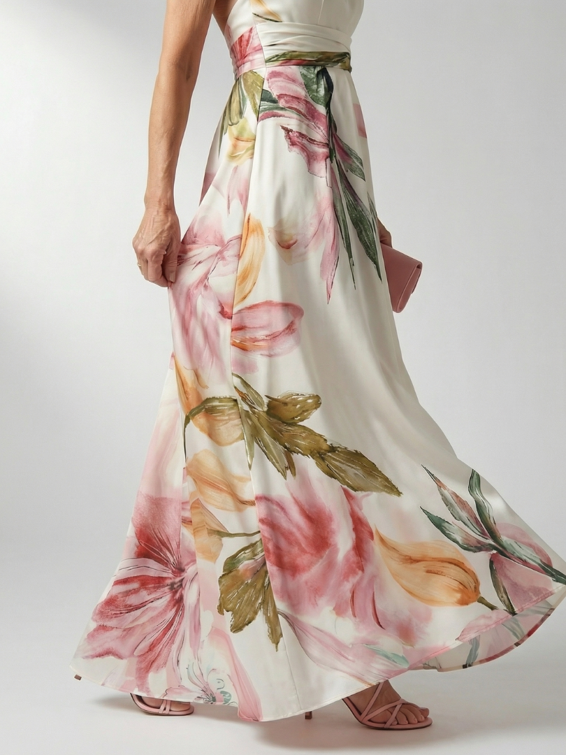 Amiel | Light Floral Vestido Maxi