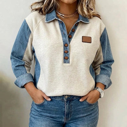 Ava | Casual Refinado Inspiración Vintage Sudadera