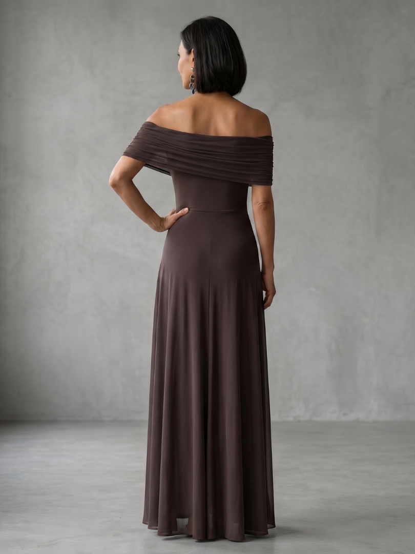 June | Off Shoulder Draped Vestido Midi