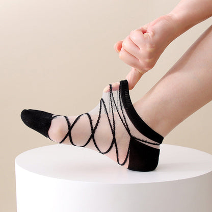 Atmungsaktive Einfarbige Calcetines de Hilo