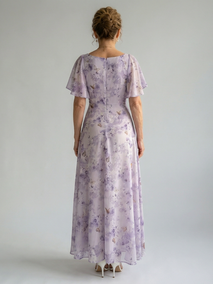 Vaelis |  Flutter Sleeve Vestido Midi