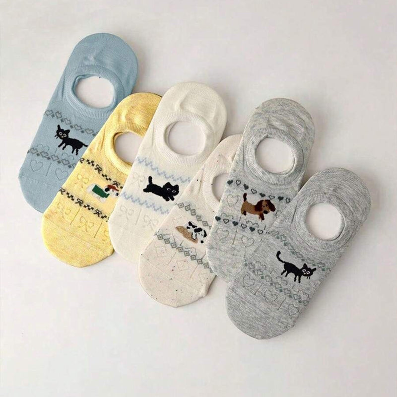 Calcetines de Hilo con Cartoon-Tiermotiven