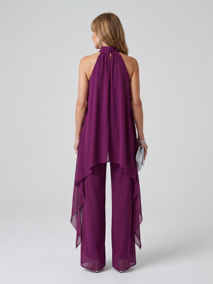 Bearim | Halter Neck Asymmetric Tunic Conjunto