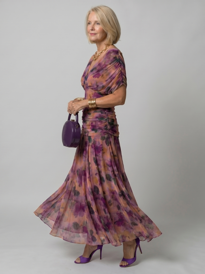 Calen | Off Shoulder Flow Vestido Midi