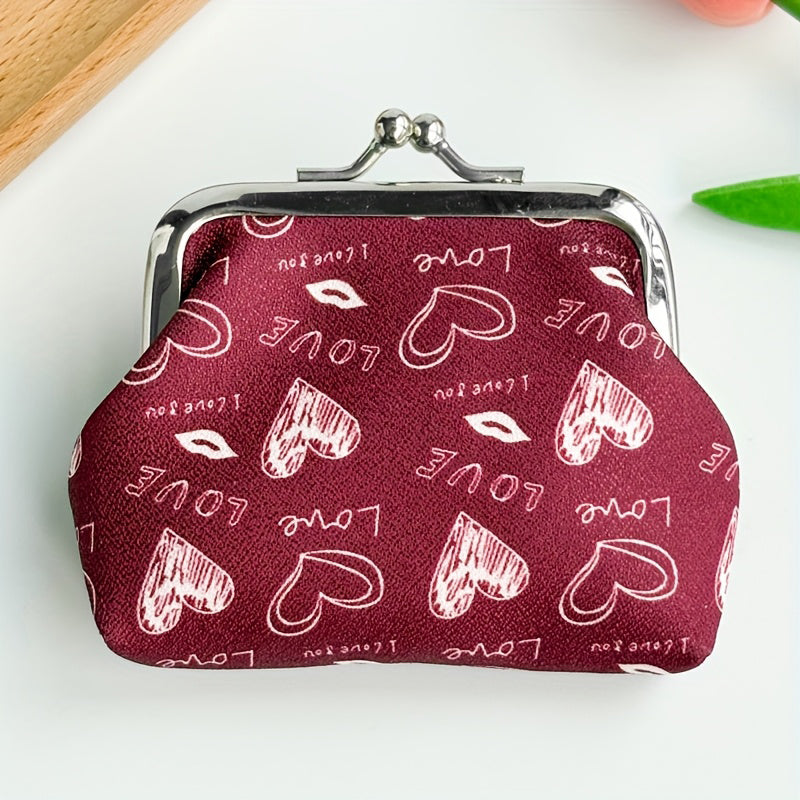 Silueta Corazón con Estampado de Autor Cartera de Piel Premium