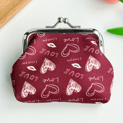 Silueta Corazón con Estampado de Autor Cartera de Piel Premium