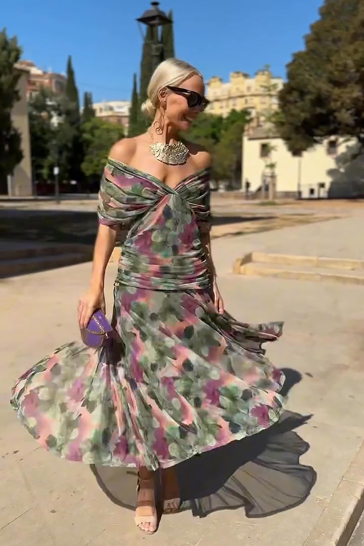 Luisa | Elegant Long Party Vestido con V-Neck